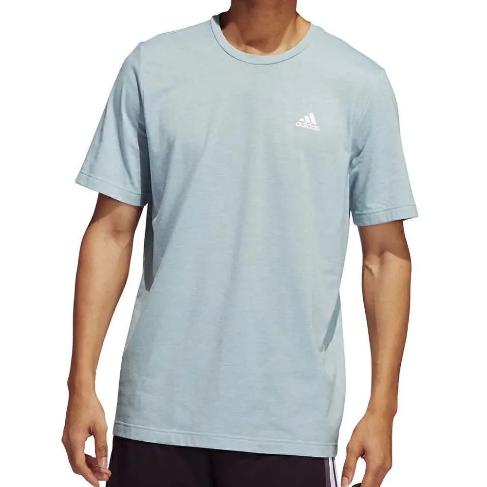 NEW! Adidas Men's Lightweight Melange Short Sleeve Tee - Picture 2 of 16
